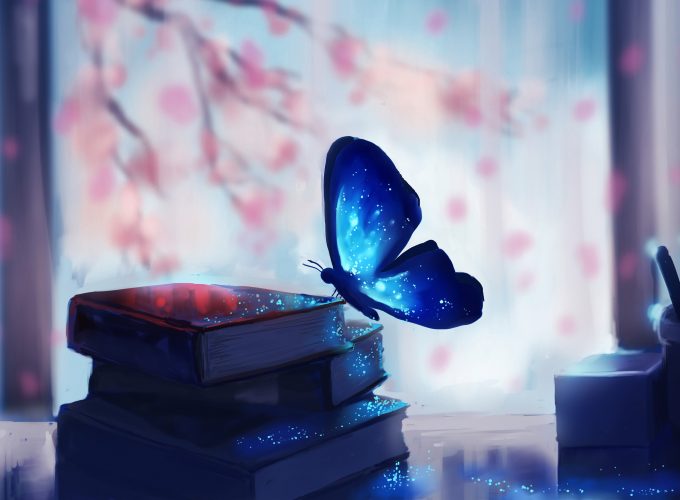 Wallpaper Butterfly, books, magic, art, Animals 7375113302